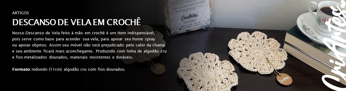 ARTIGOS | DESCANSO DE VELA EM CROCHÊ