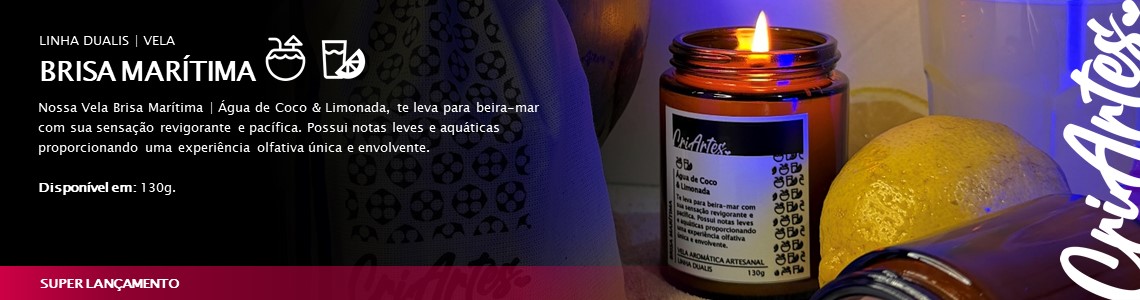 BRISA MARÍTIMA | Vela aromática de Água de Coco & Limonada 130g
