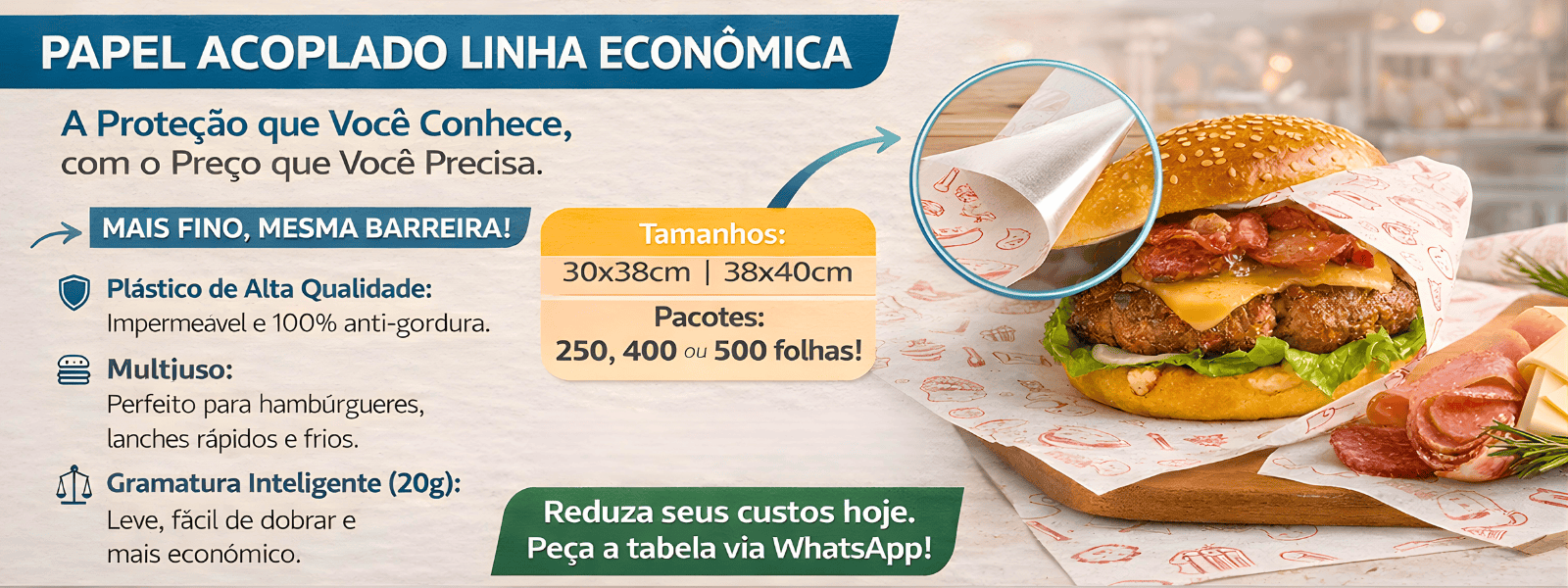Banners papel acoplado economico