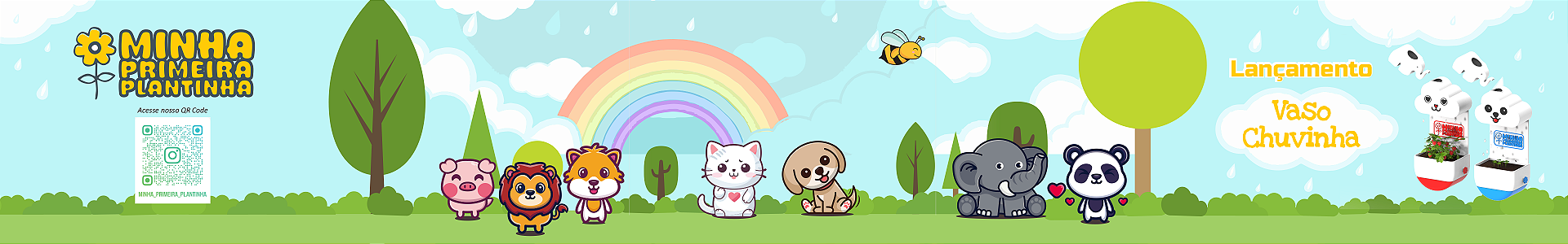 Vaso Chuvinha Minha Primeira Plantinha Criança Kids full 3