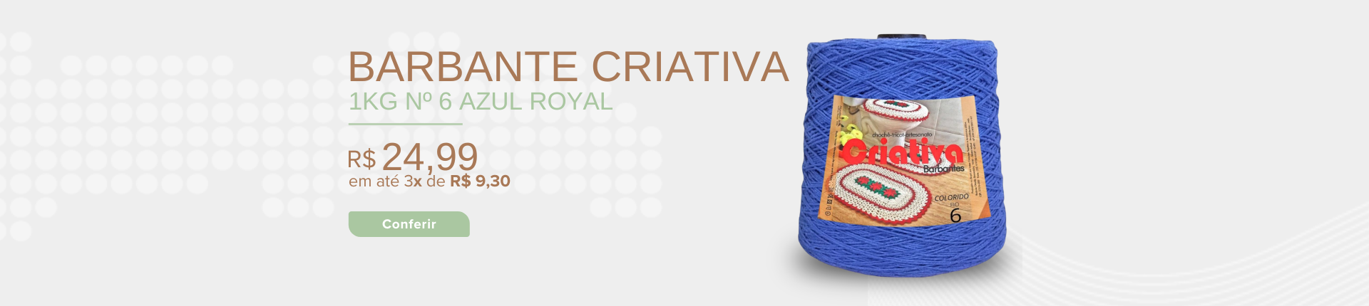 Full Banner Barbante 1kg N.º 6 Azul Royal