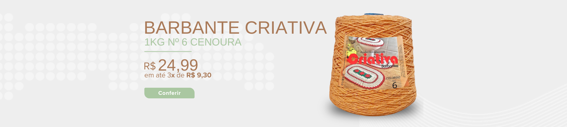 Full Banner Barbante 1kg N.º 6 Cenoura