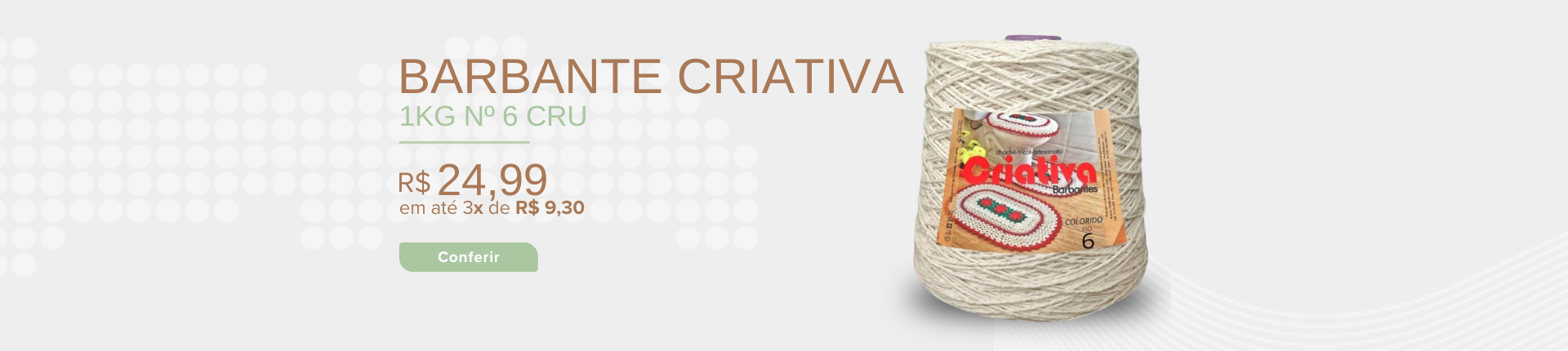 Full Banner Barbante 1Kg N.º 6 Cru