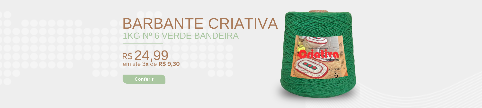 Full Banner Barbante 1kg N.º 6 Verde Bandeira