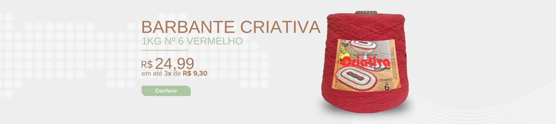 Full Banner Barbante 1kg N.º 6 Vermelho