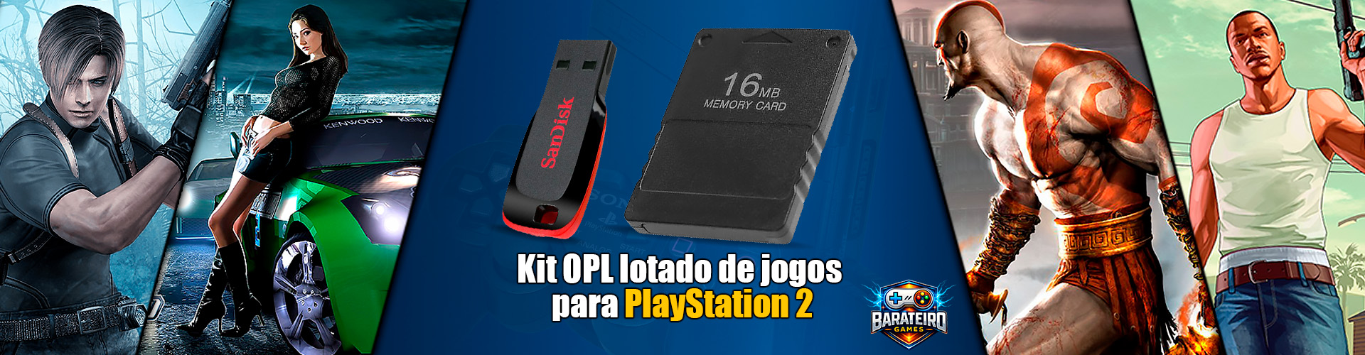 Kit OPL para PS2 SLIM + Lotado dos MELHORES JOGOS!