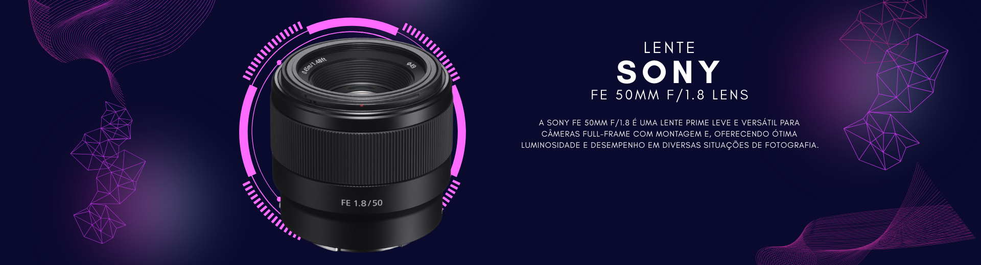 lente Sony FE 50mm f/1.8 Lens