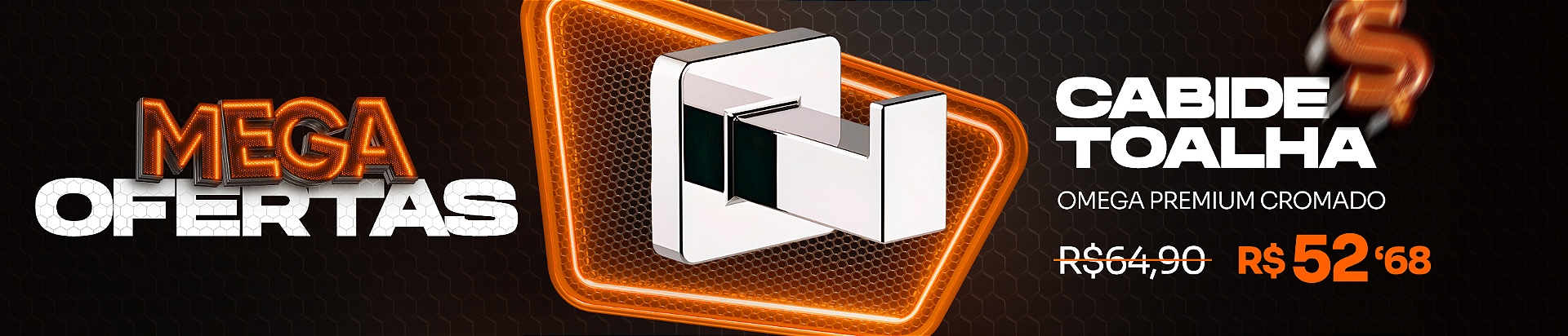 Cabide Omega Cromado