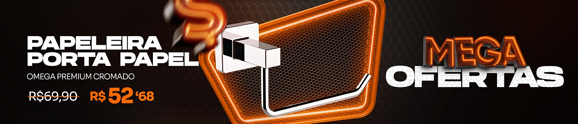 Papeleira Cromado Omega