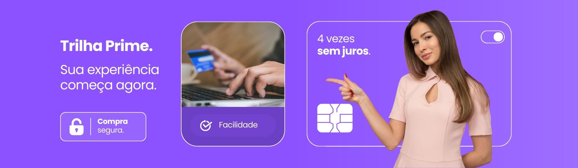 Parcelamento 4 vezes sem juros