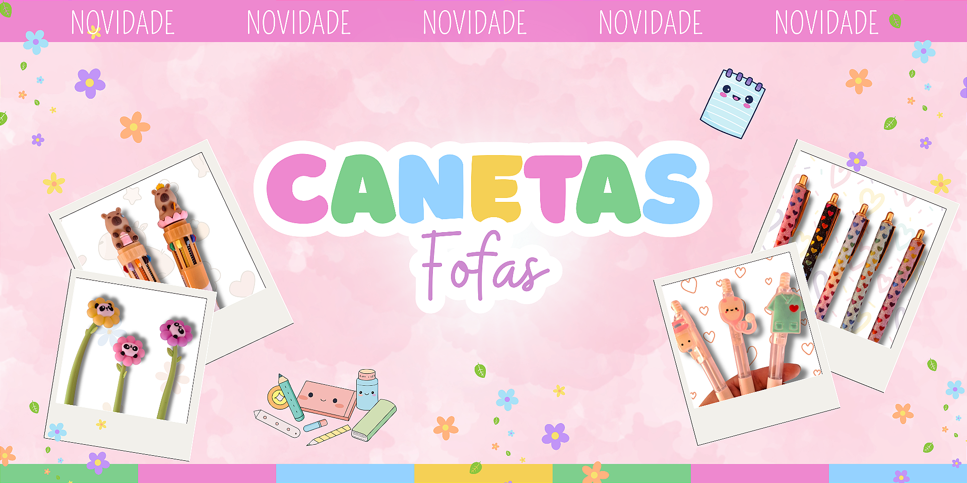 Banner canetas fofas