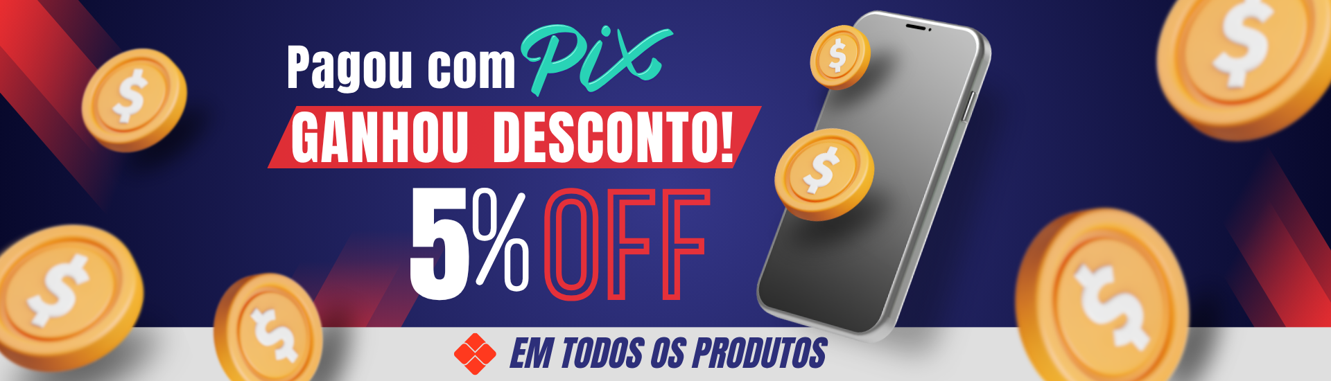 Desconto 5% PIX em toda loja