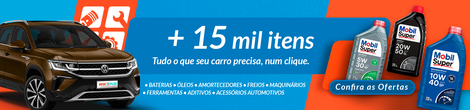 15 mil produtos para seu carro!