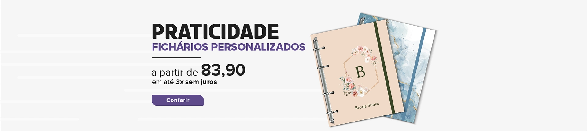 Praticidade Fichários