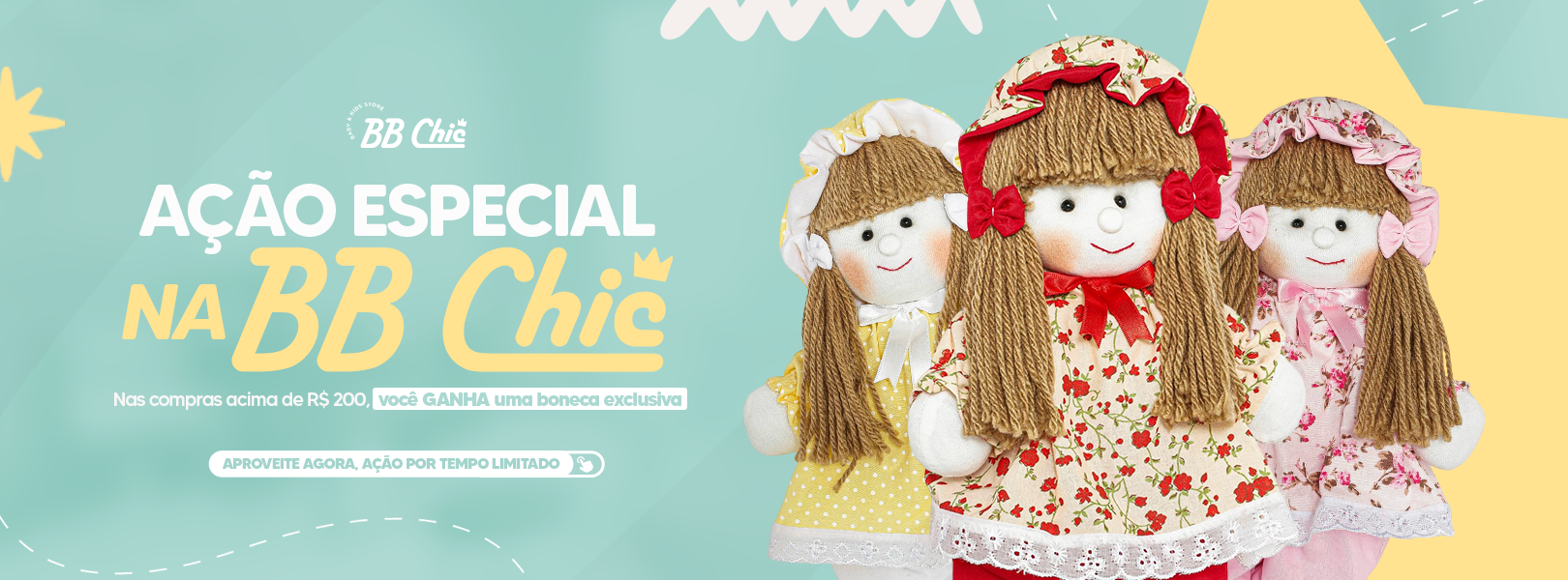 Banner Ação Boneca Pano