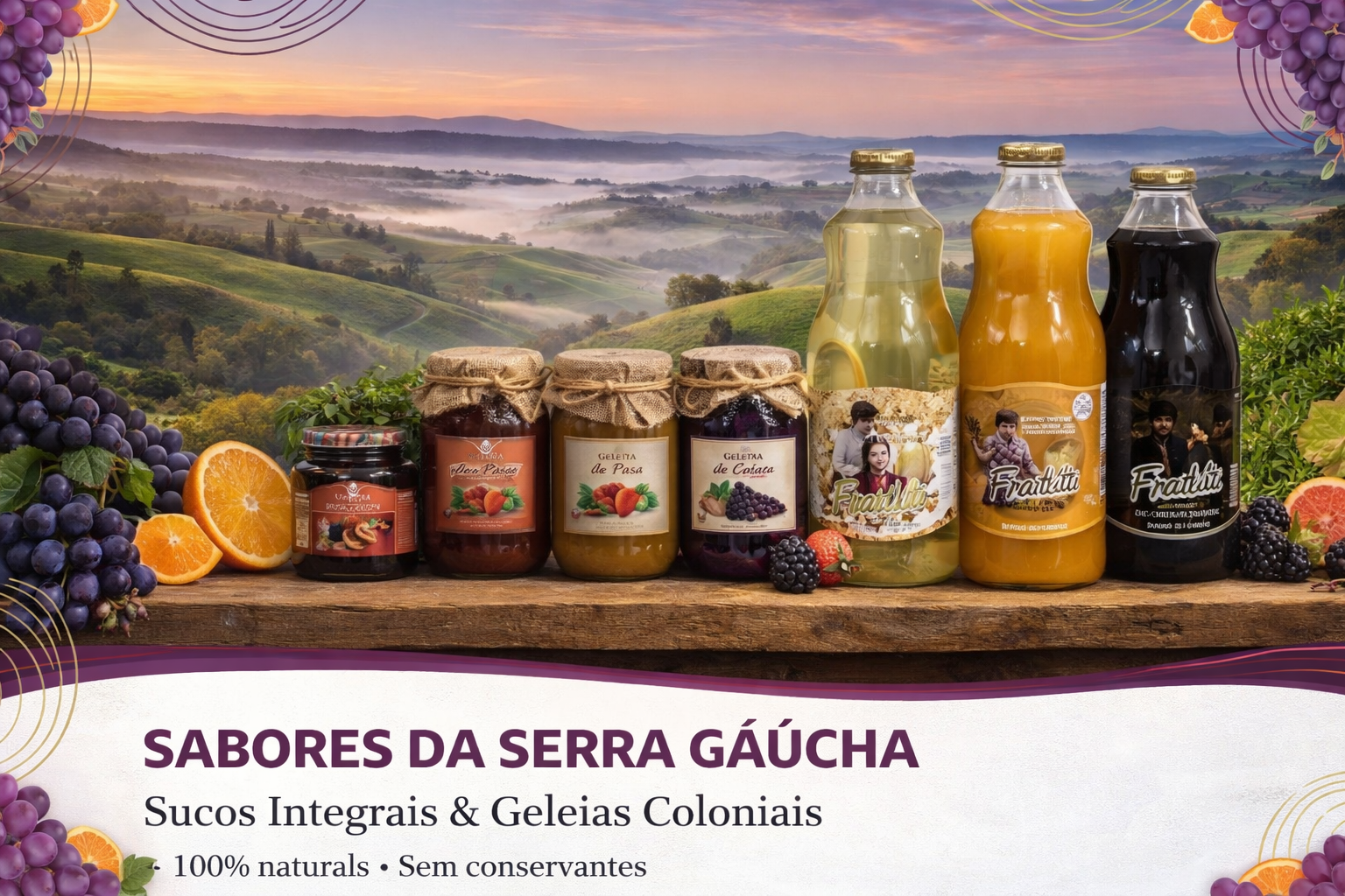 “Sucos Integrais & Geleias Coloniais”