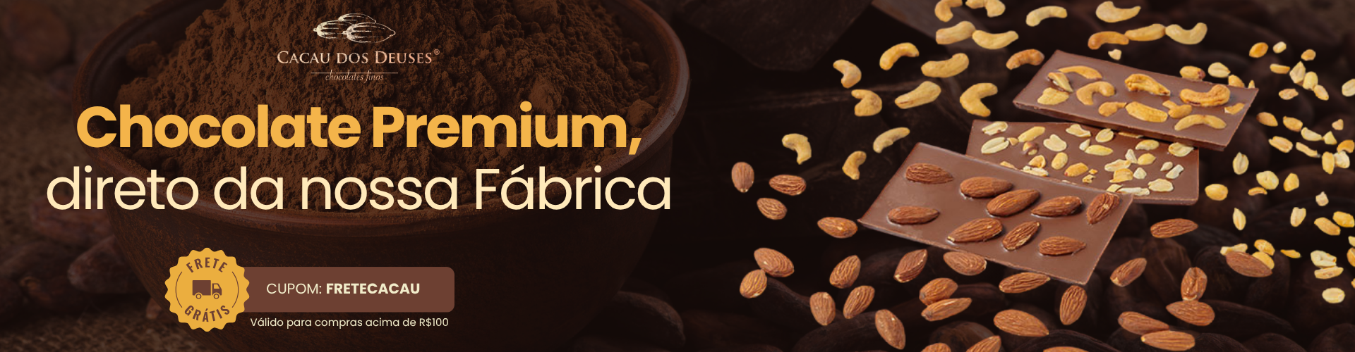 Chocolate Premium 100% cacau
