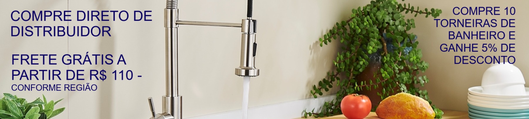 Full banner torneira gourmet de cozinha