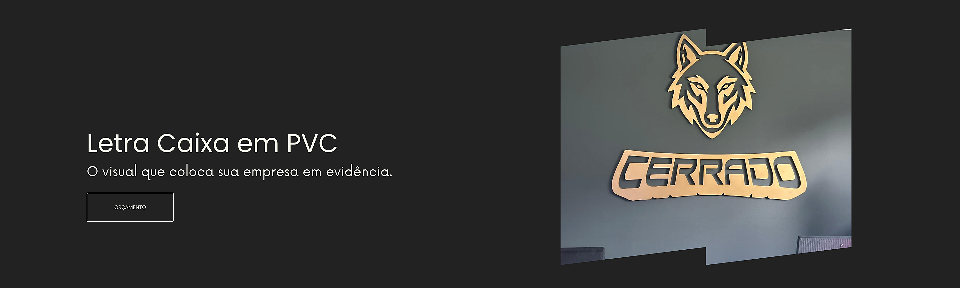 Letra Caixa em Pvc Sem Iluminaçao