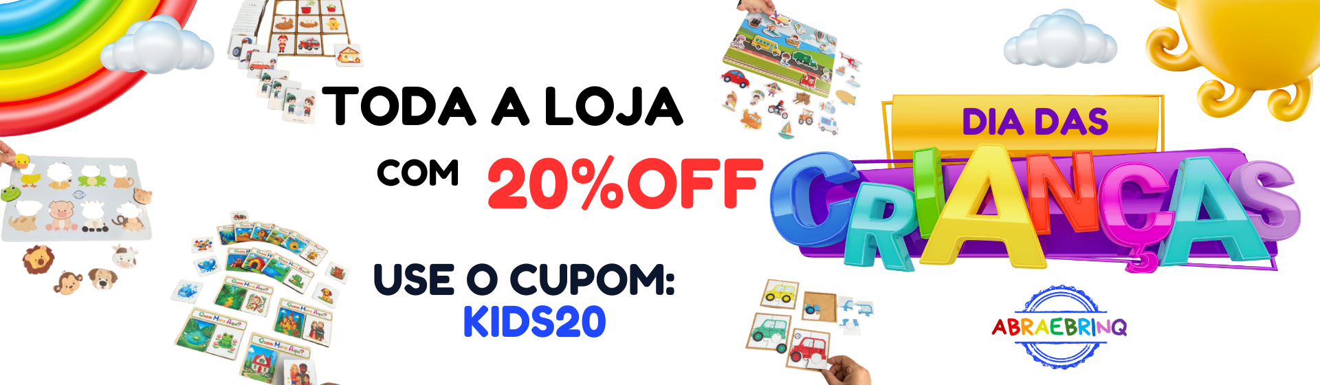 20% off dias das crianças