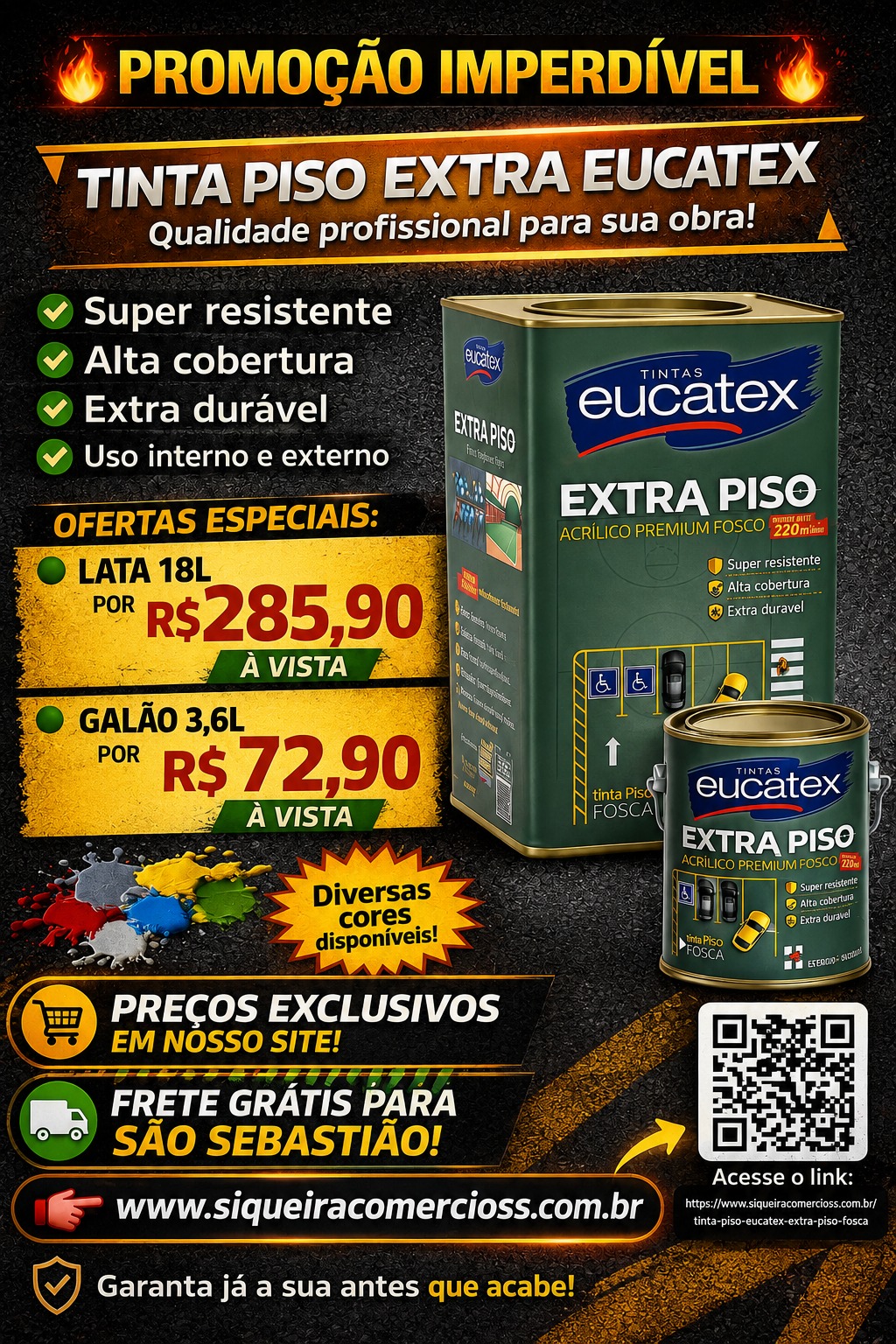 Tinta piso Eucatex