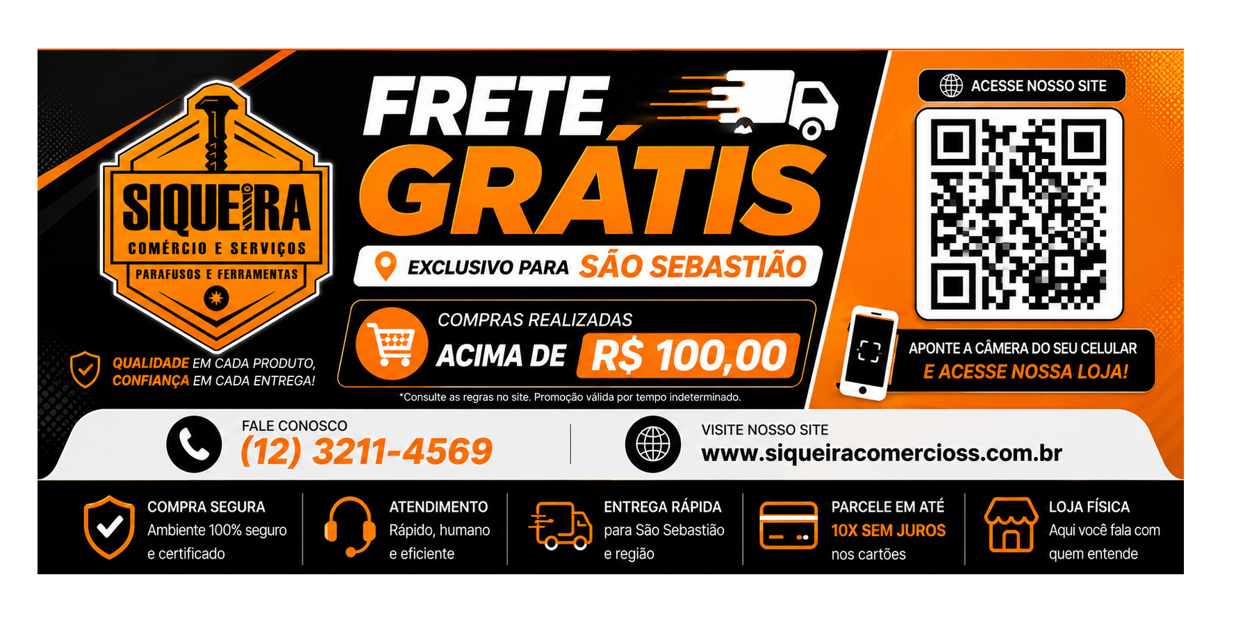 Frete Gratis para São Sebastião