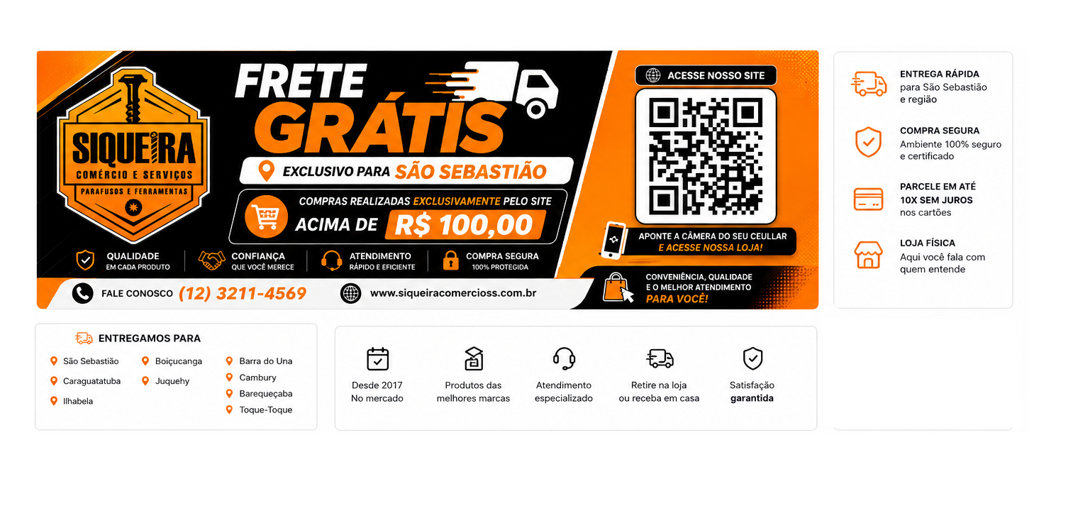 Frete Gratis para São Sebastião