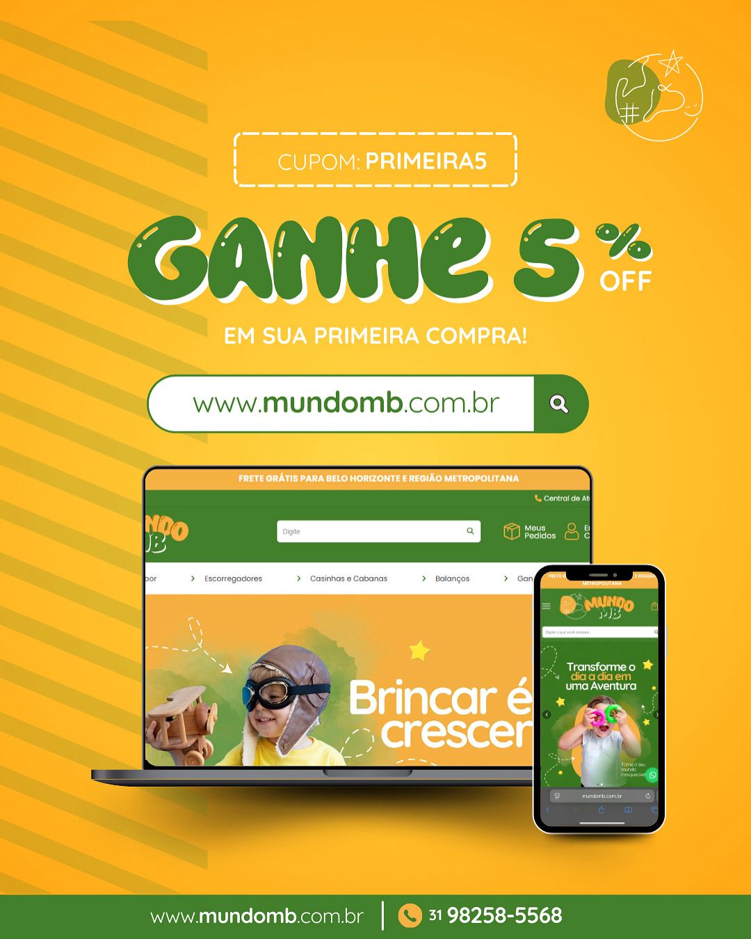 [mobile] 5 por cento de desconto