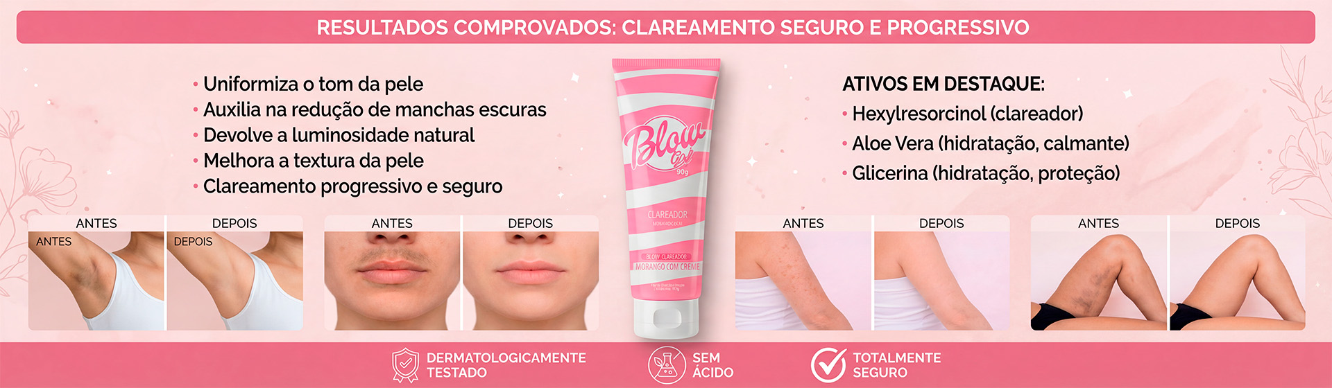 Resultados e Beneficios Clareador