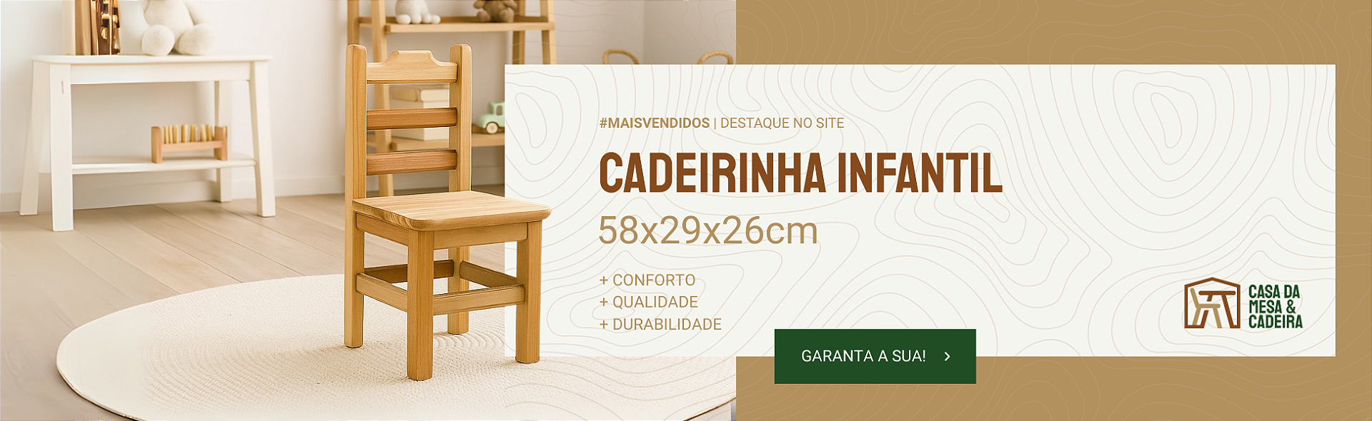 Cadeirinha Infantil de Madeira