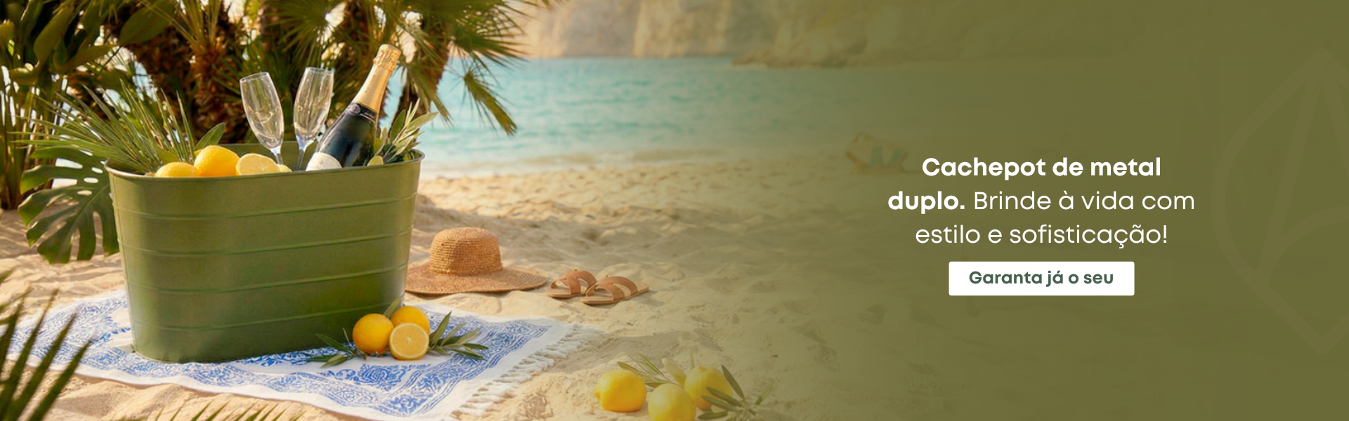 Banner Vaso de Metal