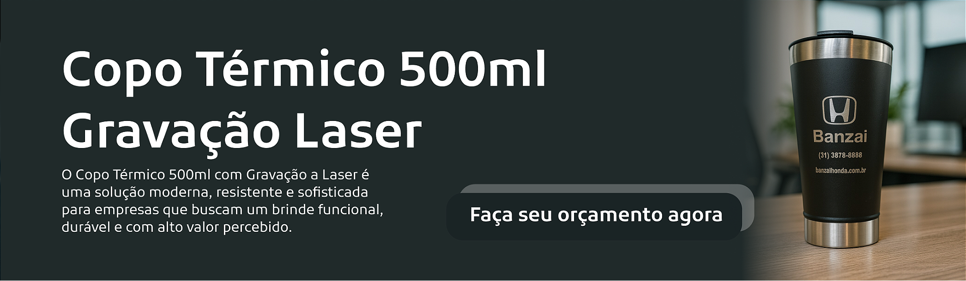 Copo Térmico 500ml Gravação Laser