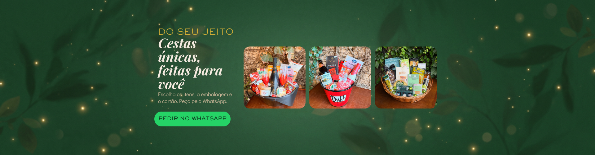 Personalize sua cesta
