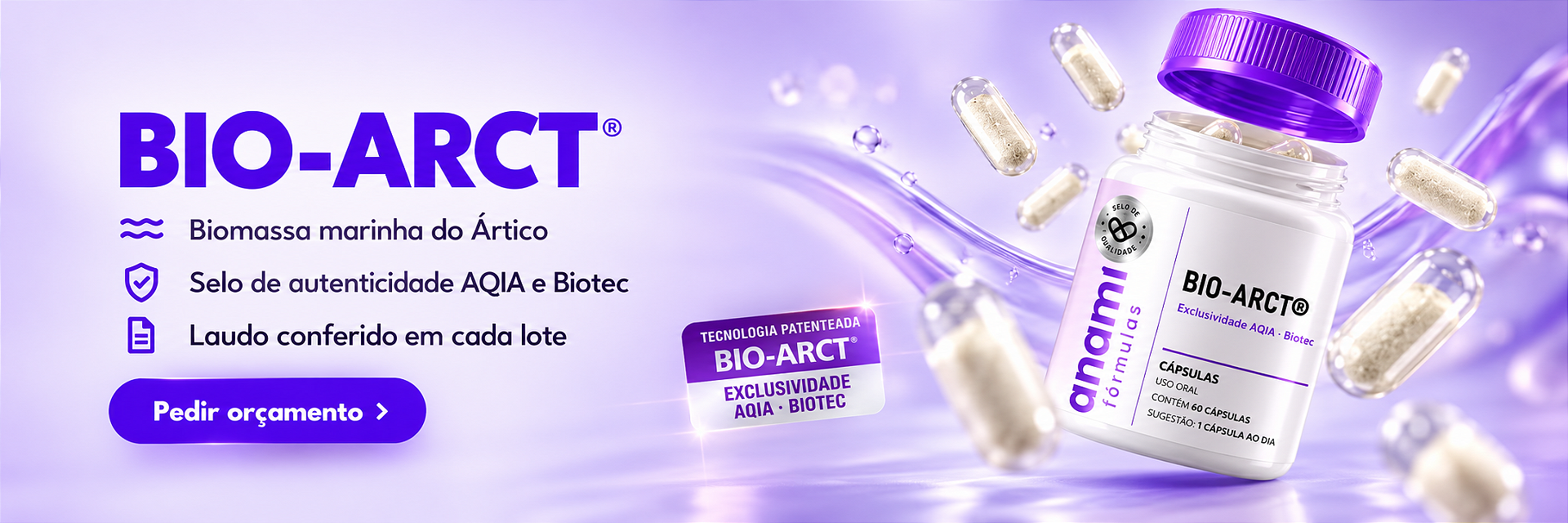 Bio-Arct original com selo de autenticidade Biotec.