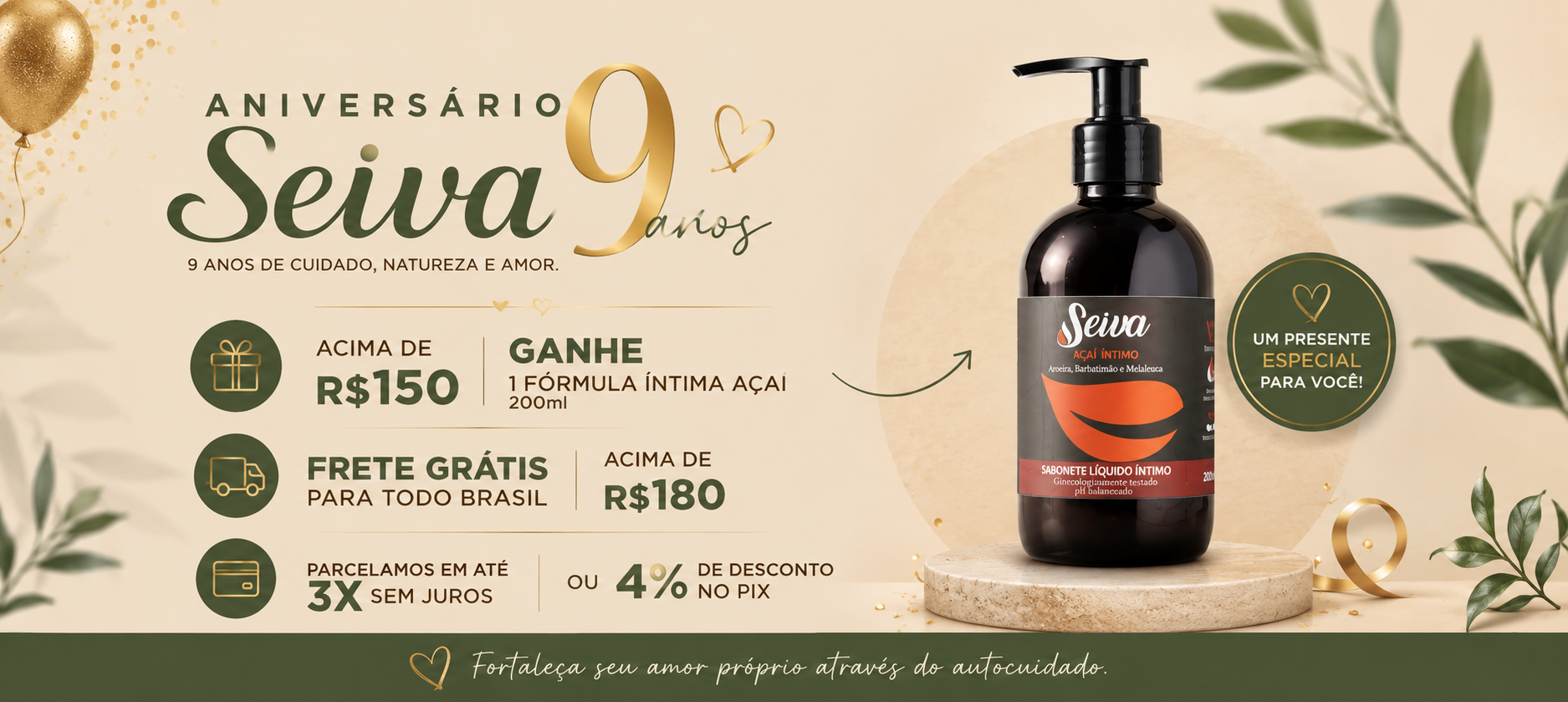 Promoção Aniversário Seiva 9 anos