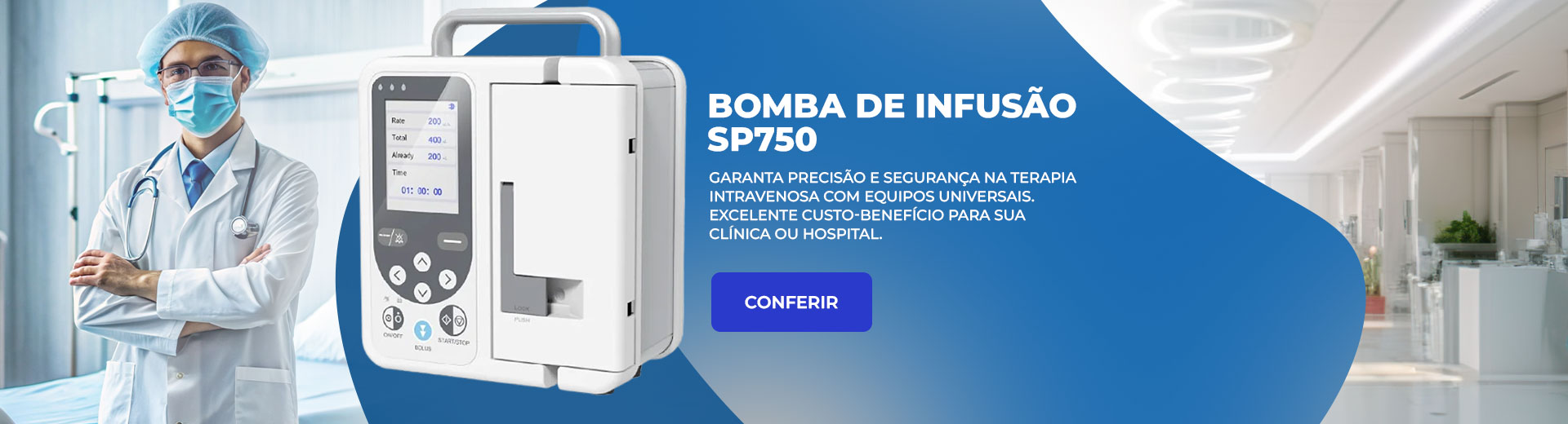 Bomba de Infusão Volumétrica SP750