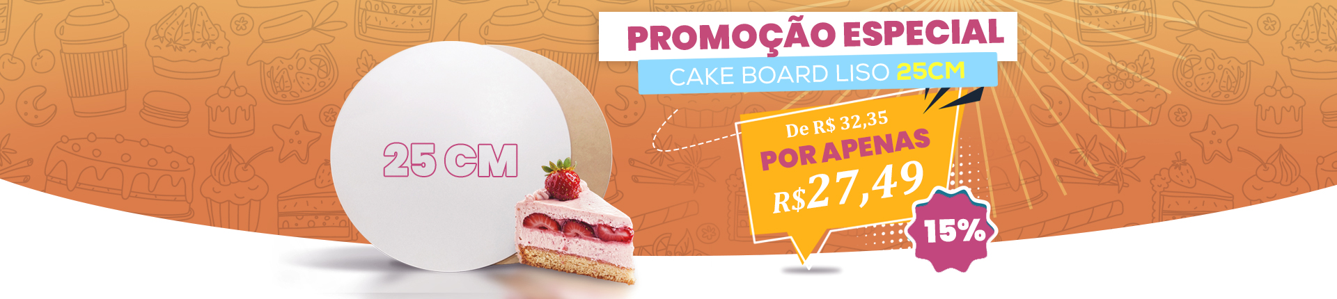Promoção Cake Board 25cm