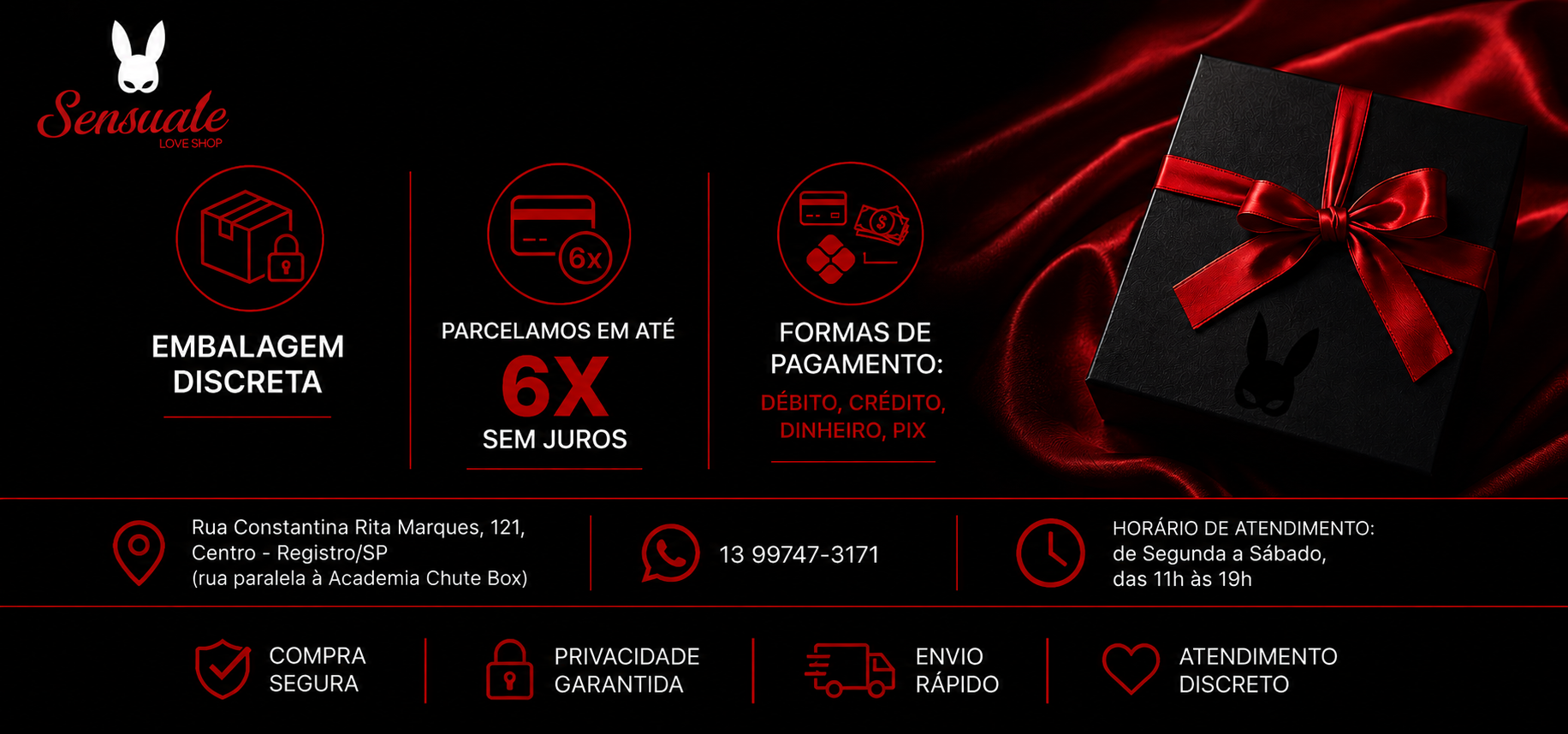 Info pagamento e entrega