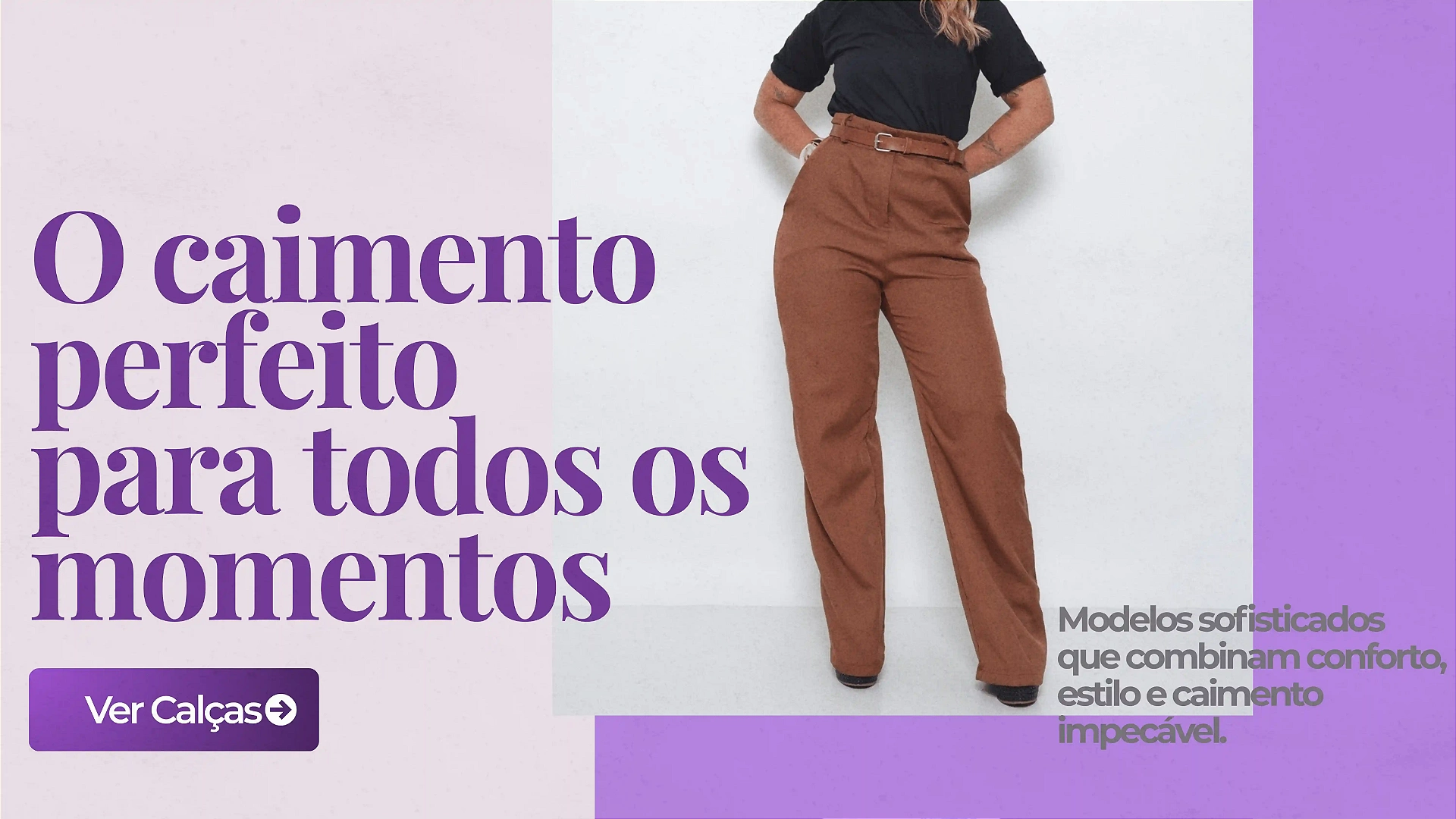 calca pantalona alfaiataria feminina