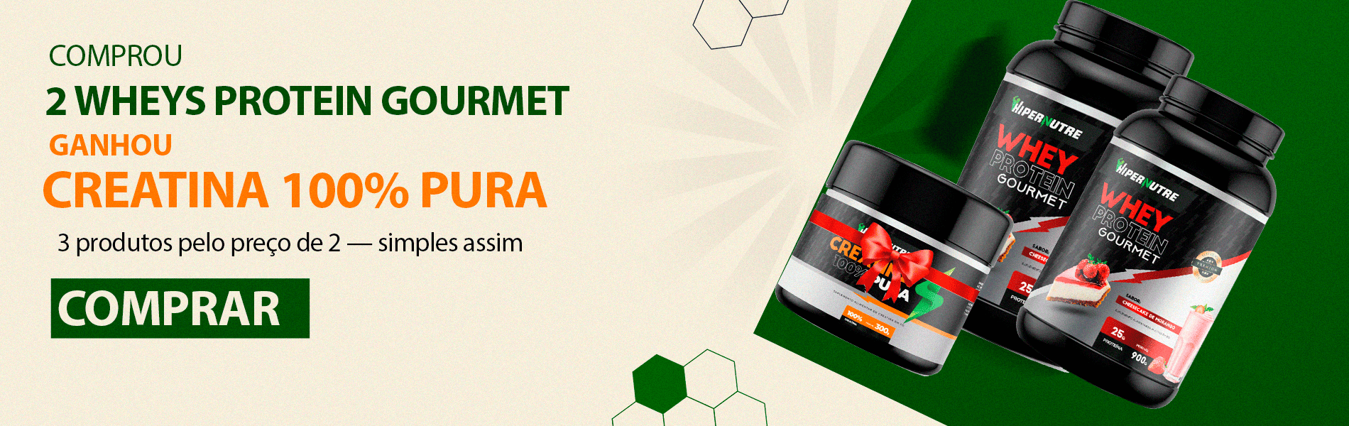 [mobile] Kit Whey Protein Ganha Creatina