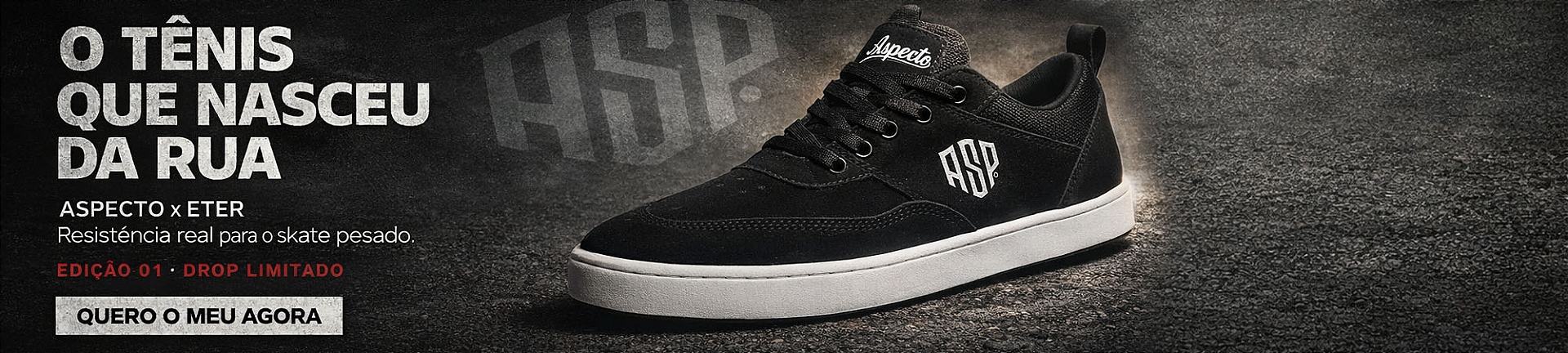 Tênis Aspecto Preto – Essencial