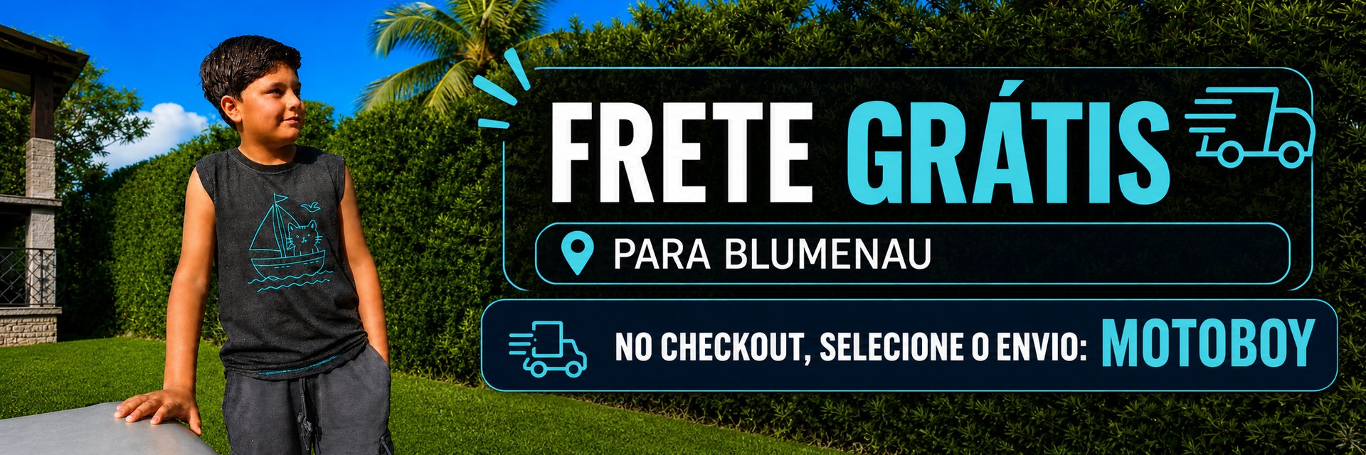 Frete grátis Blumenau — selecione Motoboy