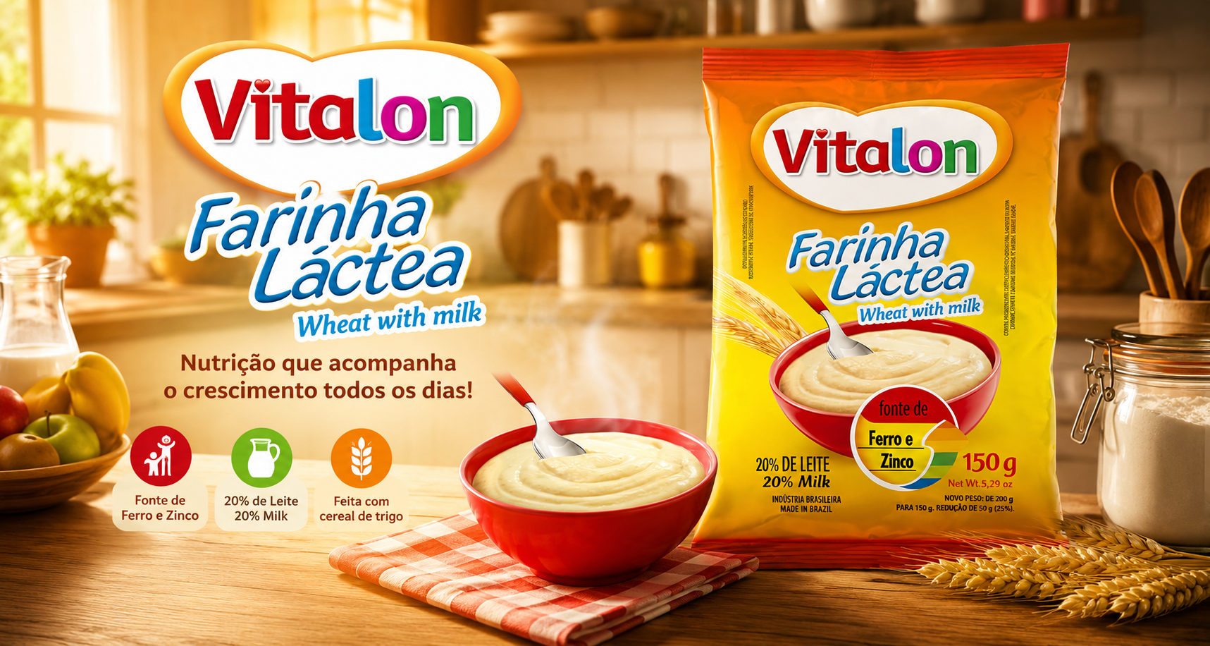 Farinha Láctea Vitalon 150g - Unidade