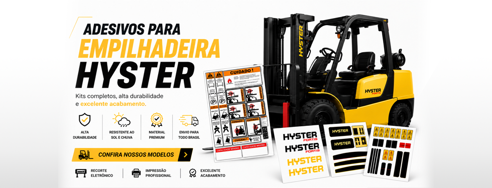 Kit Adesivos Empilhadeira Hyster Fortis