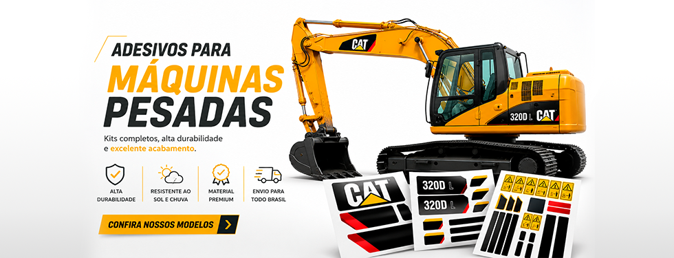 Kit Adesivos Escavadeira Caterpillar 312DL Completo