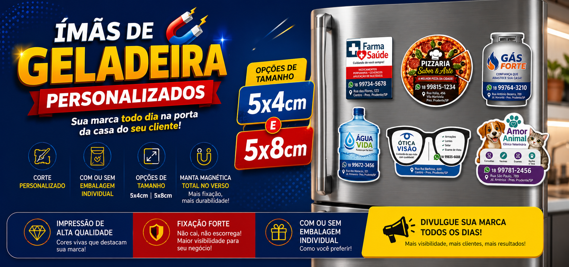 Ímãs de geladeira