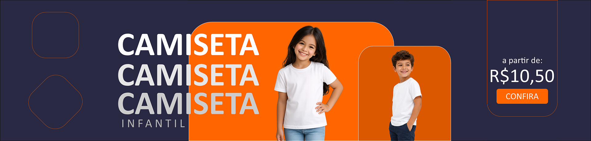 banner camiseta infantil