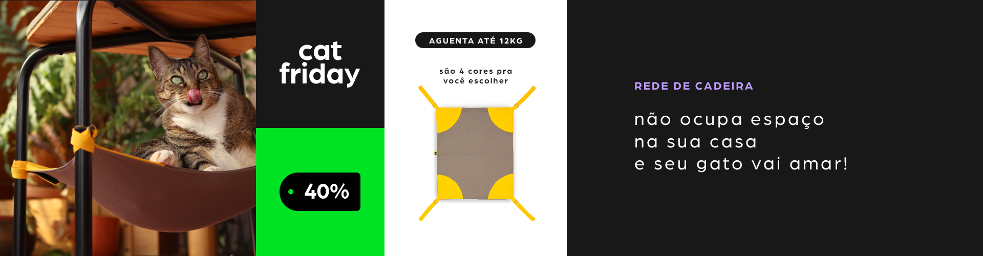 cat friday - rede de cadeira