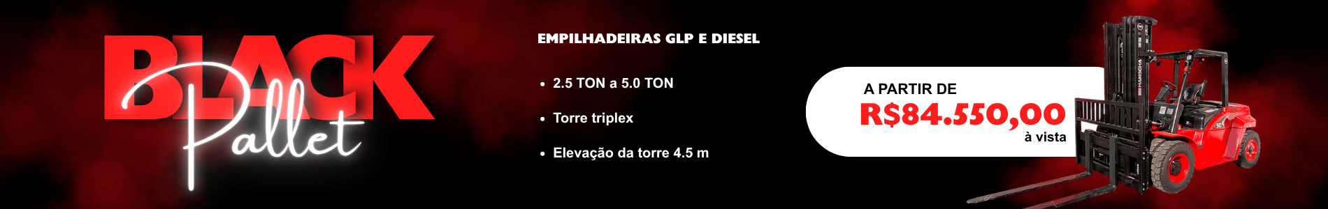 Black Pallet - Empilhadeira banner