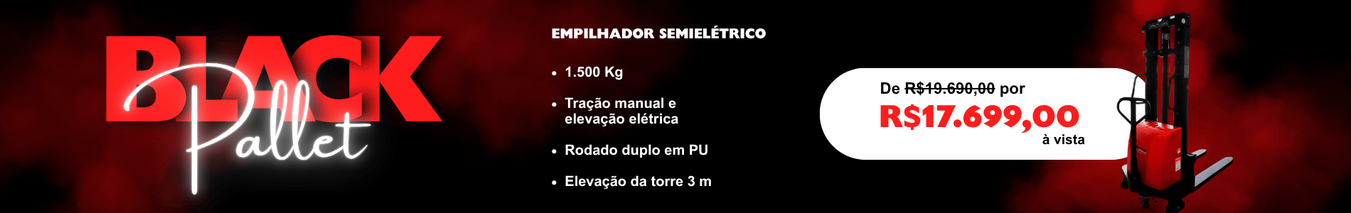 Black Pallet - Empilhador banner